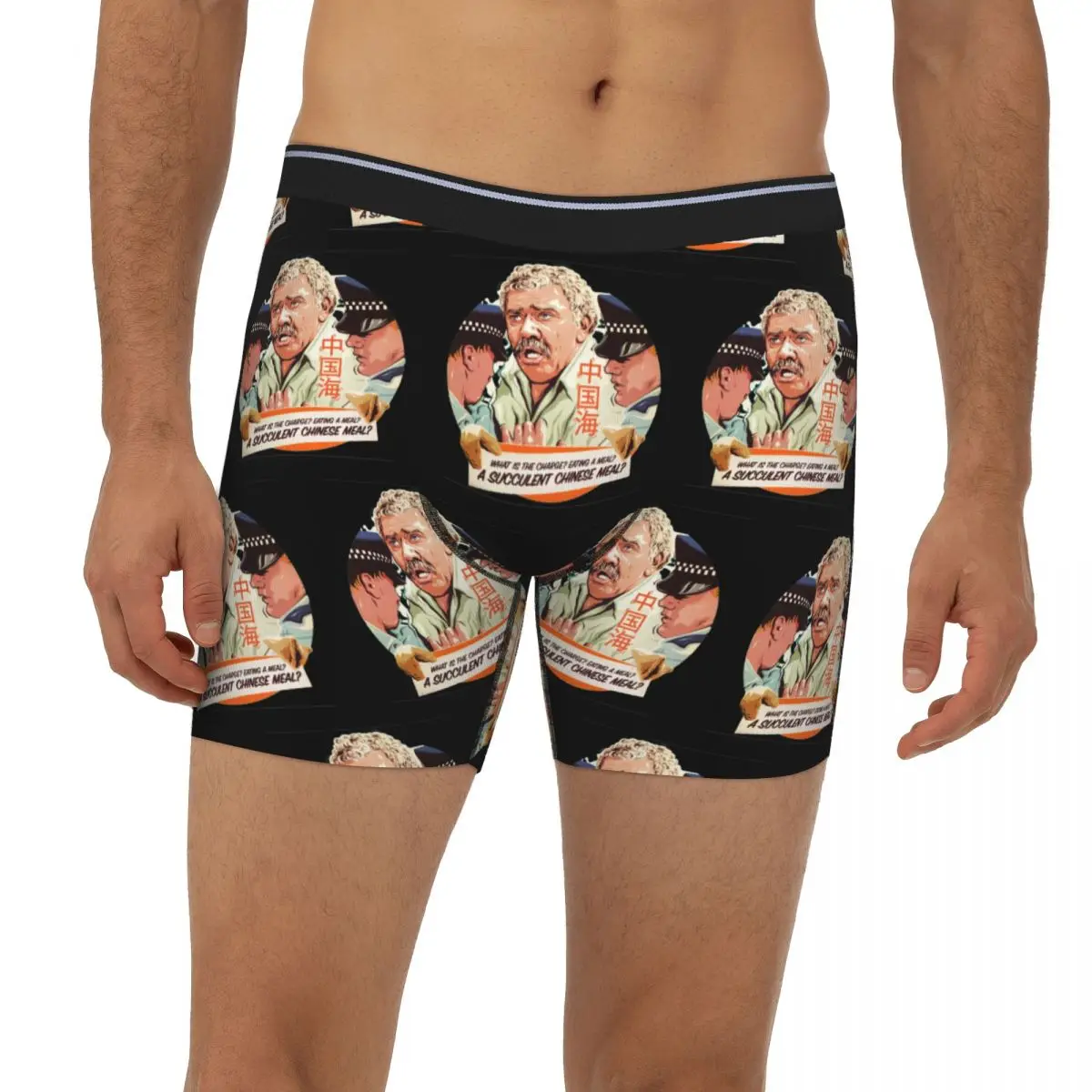 

Длинные трусы-боксеры с сочным китайским едой, короткие мужские трусы, дышащее нижнее белье для мужчин, подарок бойфренду