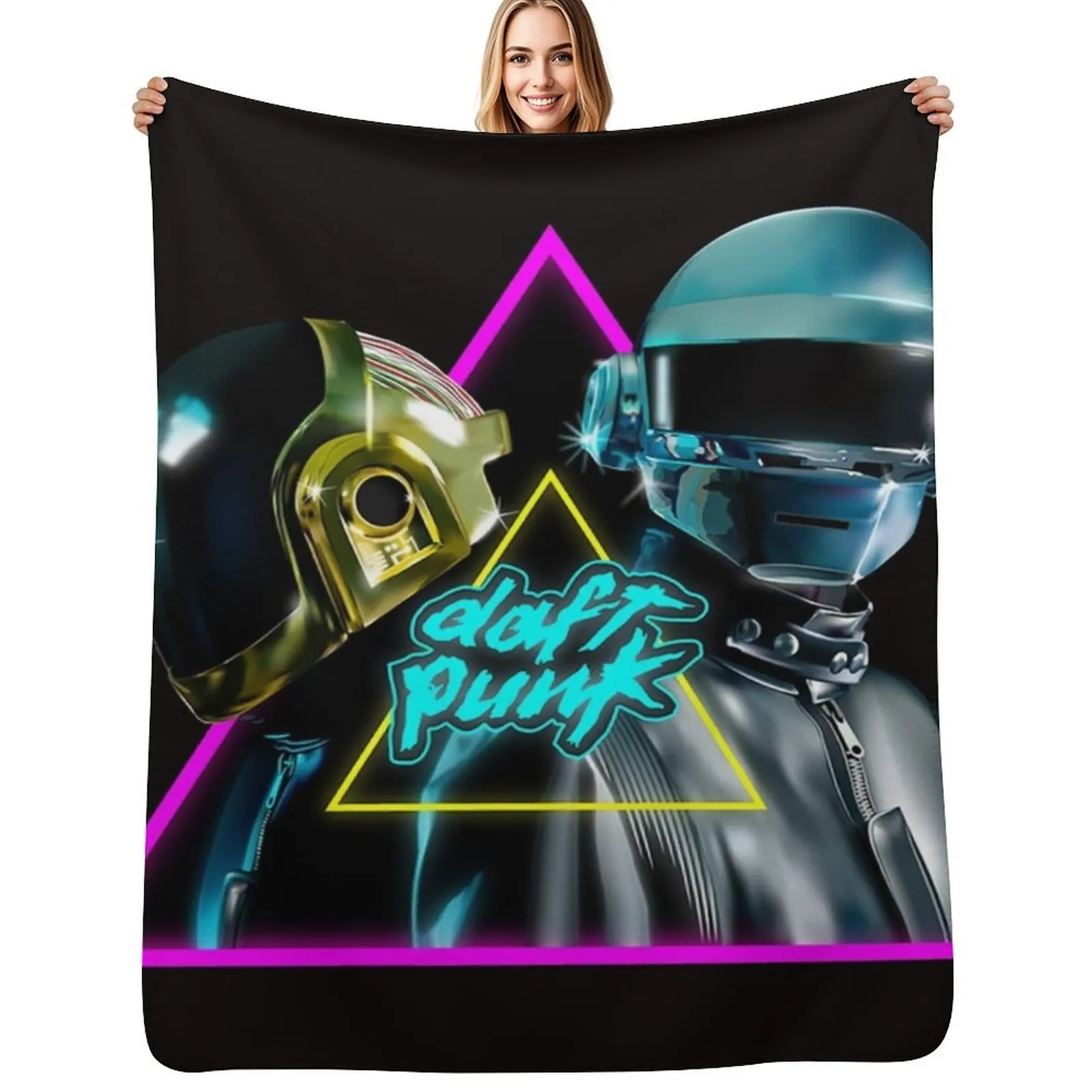 

fun with knivedaft punk daft punk, daft punk, Throw Blanket Flannels Multi-Purpose Soft Big Blankets