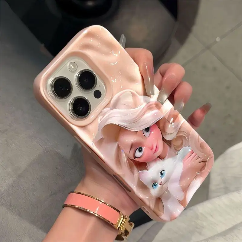 

Чехол для телефона «Принцесса Алиса с котом» для iPhone 16, 15, 14, 13, 12, 11 Pro Max XS X XR 8 7 Plus MINI Y2K, противоударный чехол