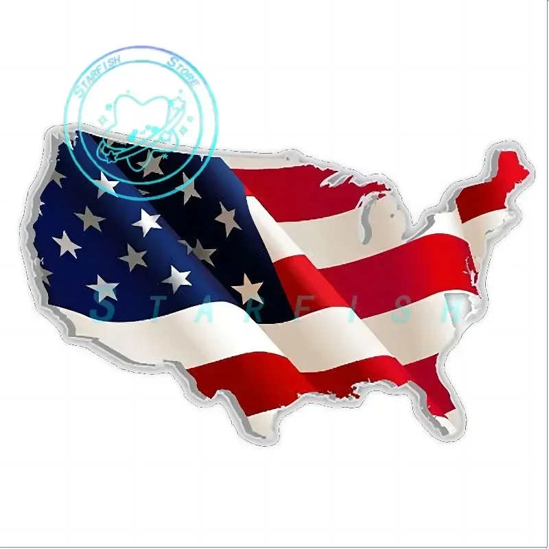 

US Map Flag Sticker Car Card Car Ship Sticker Laptop Computer Graphics Car Sticker PVC Material Spray Painting Process