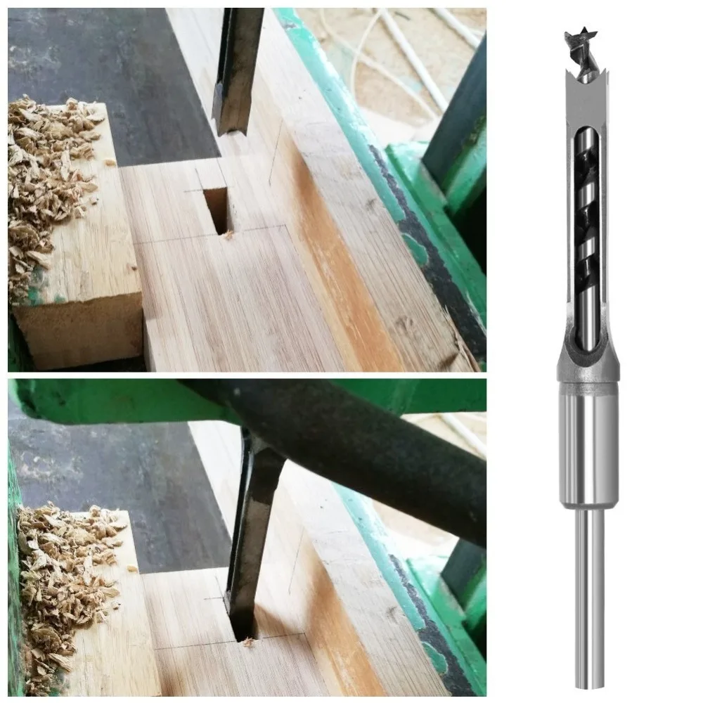 Bearing Steel Square Hole Drill Bits For Woodworking Mortising Chisel Set Square Tenon Boring Wood Joinery Tool
