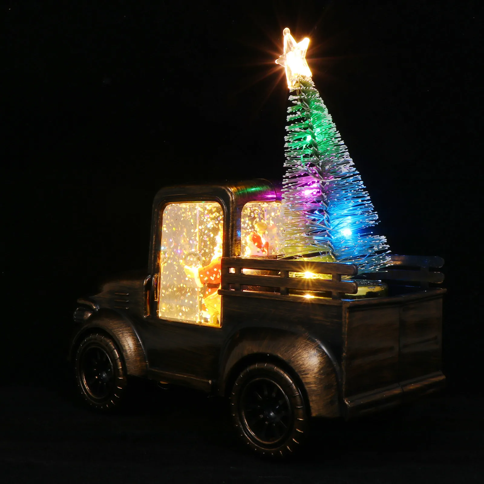 

2Pcs Santa Claus Xmas Tree Ornaments Christmas Adornments Resin Luminous Party Decoration Gifts Christmas Adornment