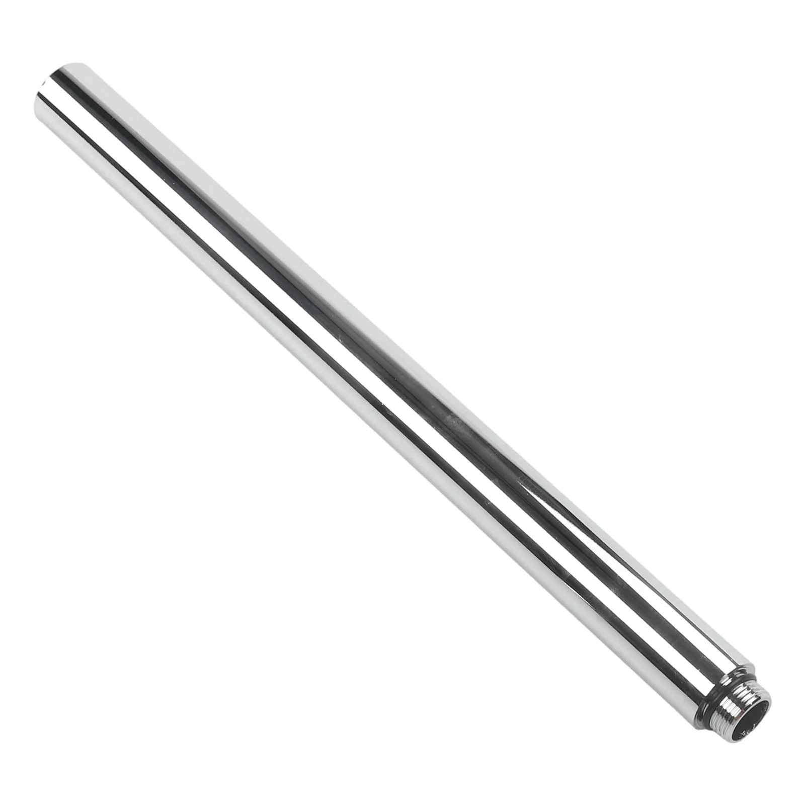Round Extension Bar Bathtub Shower System Bathroom Setup White Stainless Steel Material Versatile Installation