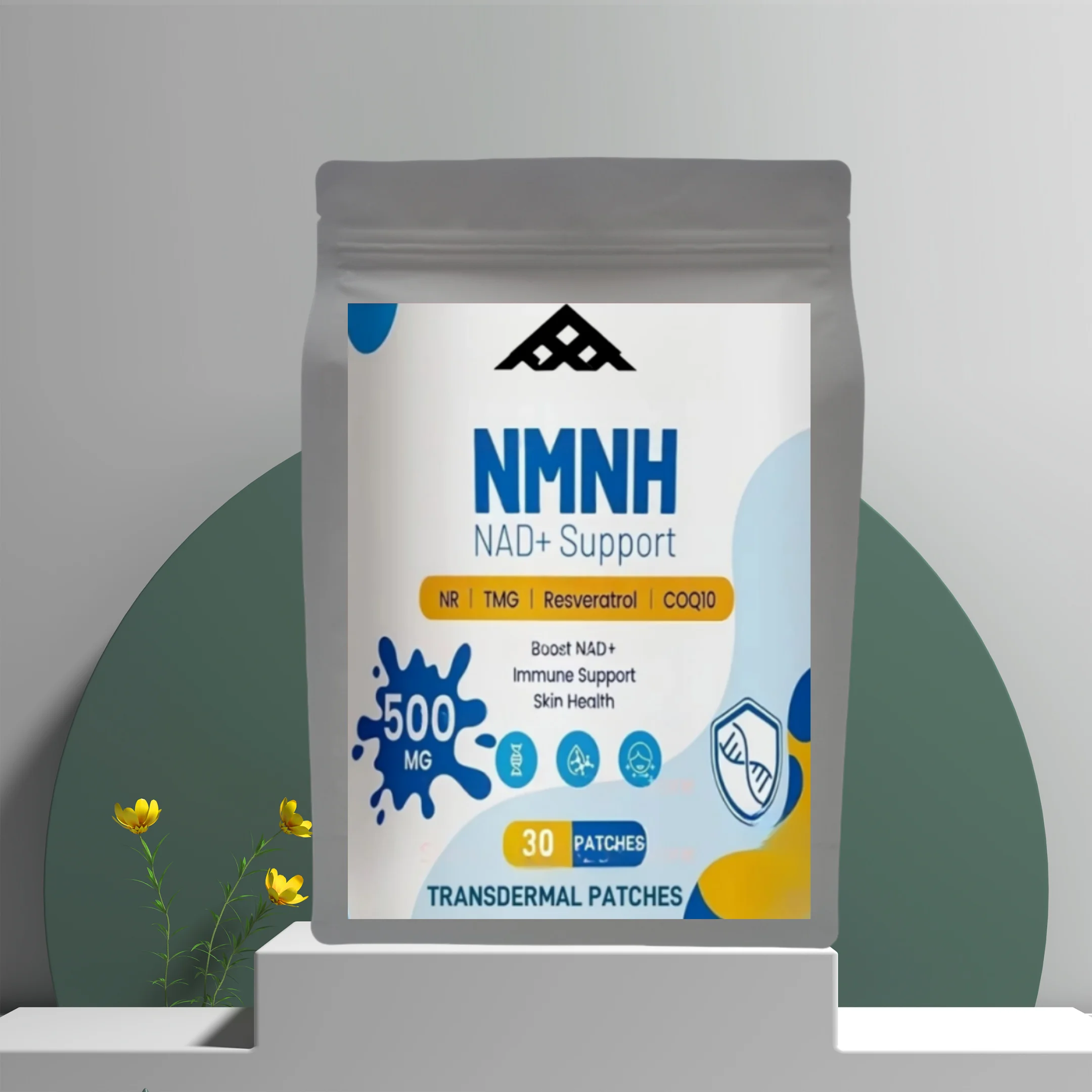 30 parches Nmnh, alternativa de parches transdermicos Nmn con Tmg, Resveratrol, Coq10 antienvejecimiento, energía, aumenta los niveles Nad+