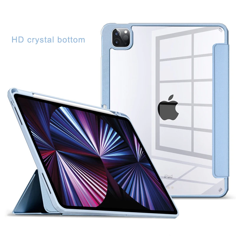 

For iPad 11th 2025 Mini 4 5 6 7 Pro 11 13 2024 Case 10.2 7th 8th 9th 9.7 5th 6th Air 11 13 2024 Acrylic Cover with Pen Holder
