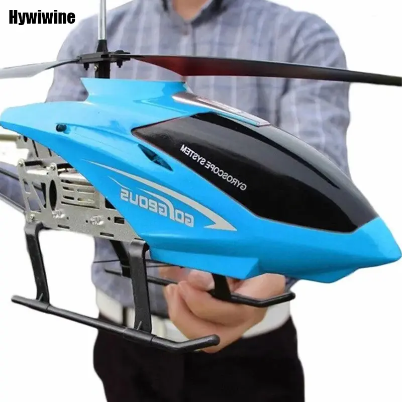 Grande helicóptero de controle remoto 80cm extra 2.4g 3.5ch rc drone de carregamento durável brinquedo drone modelo uav aeronave ao ar livre helicóptero