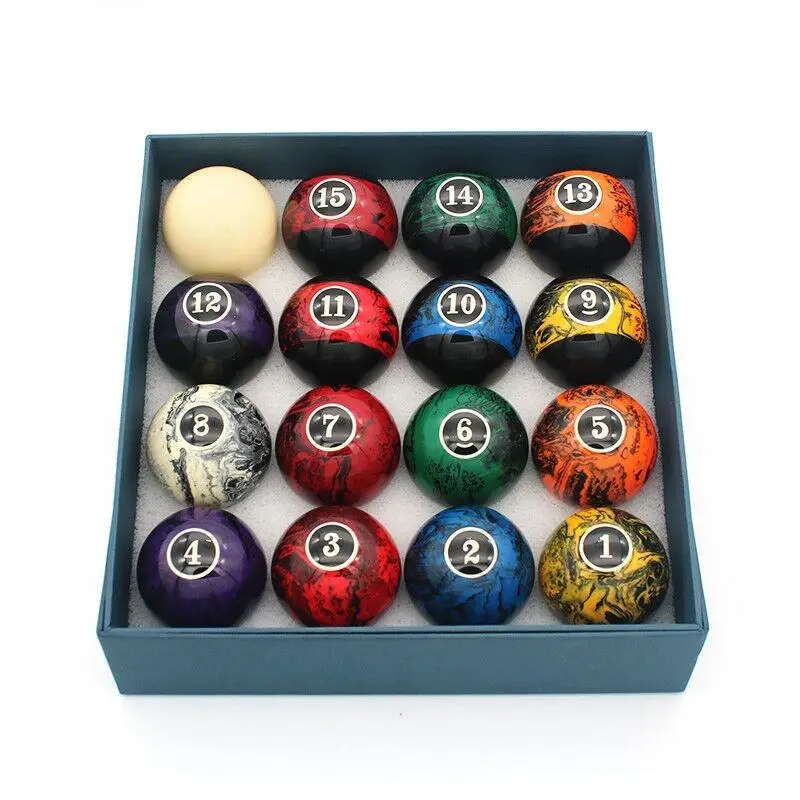 

Superior Quality 16x Billiard Sport Game Ball 2-1/4inch 57.2mm Mandun Marble Style Pool Ball Set