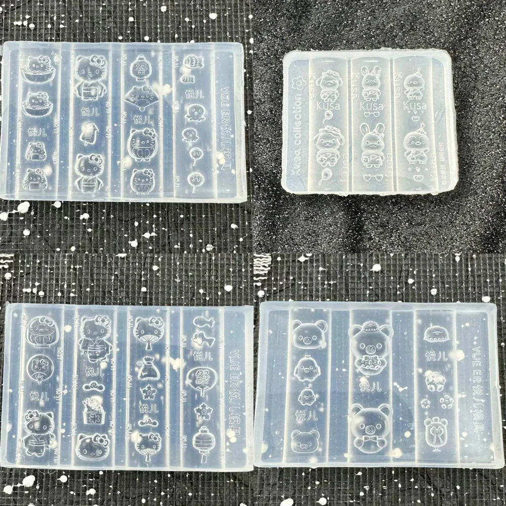 

Sanrio Hellokitty Senbel Family Rilakkuma Cream Cakes Lace 3D Silicone Nail Mold Diy Retro Candlestick Decoration Nail Template