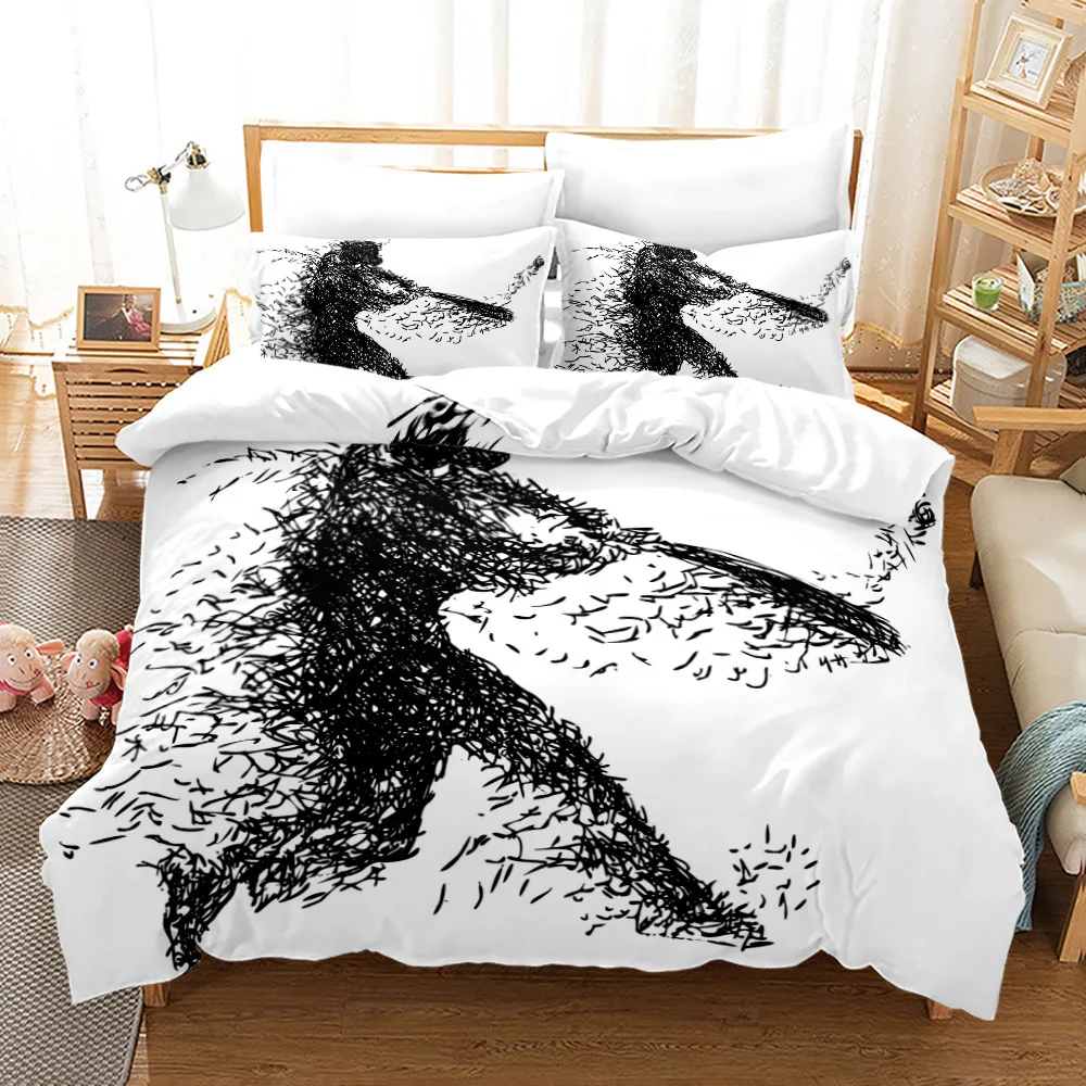 Campus Sports Baseball Bedding Set 3D Print Polyester Duvet Cover Single Twin Queen King Size for Home Decoration Birthday Gift