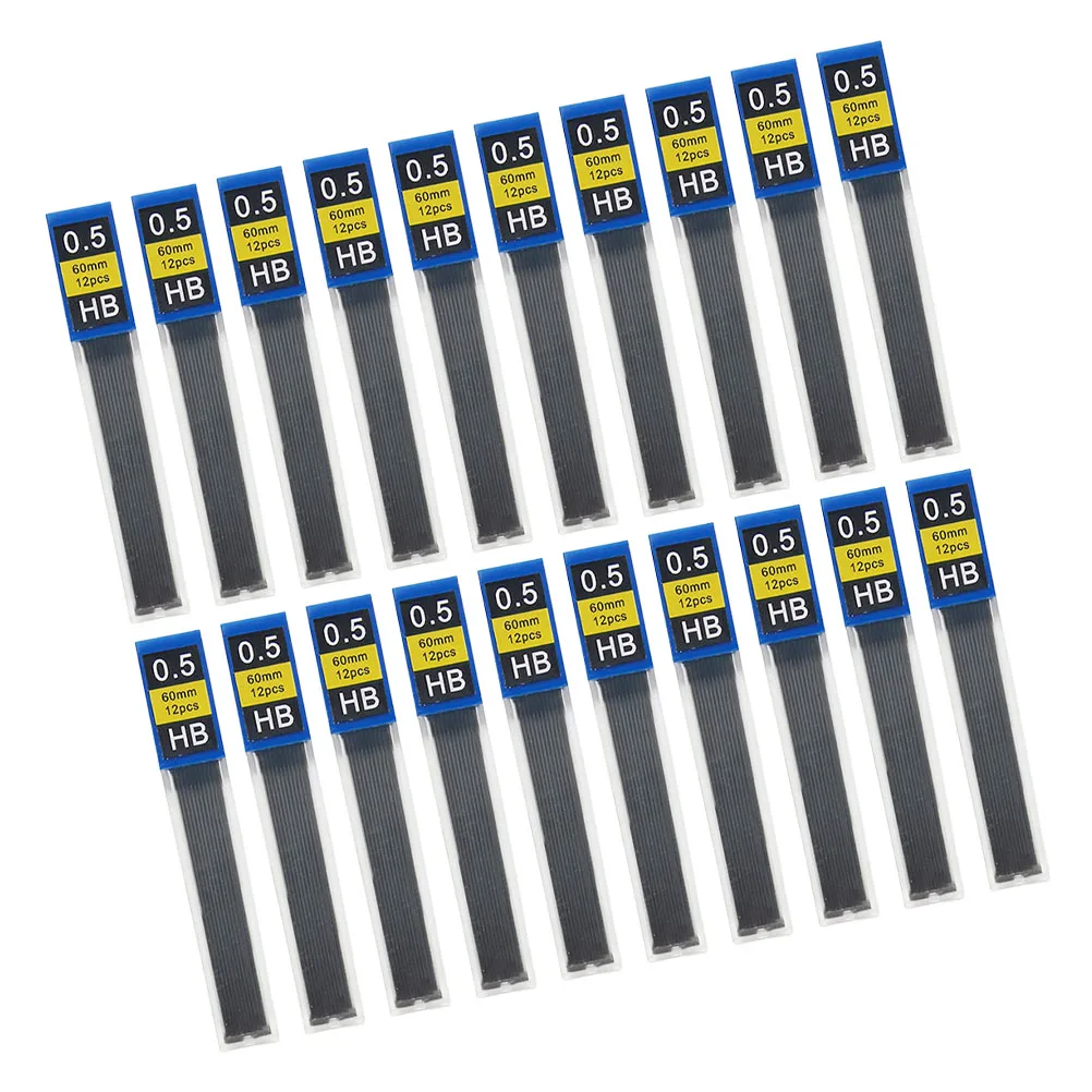 

0.5mm Mechanical Pencil Refill Smooth Writing Versatile Use Portable Packaging Universal Compatibility 20 Boxes for Students