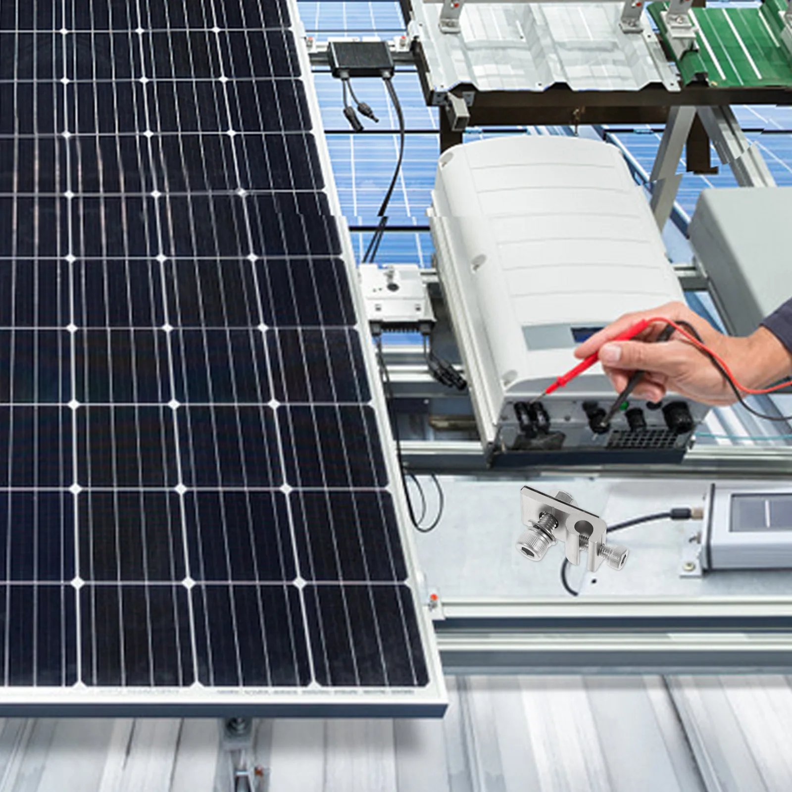 4Pcs Ground Lug Clips Uv Resistant Solar Panel Accessories for Reliable Wiring and Fastening System Solar Grounding Clip