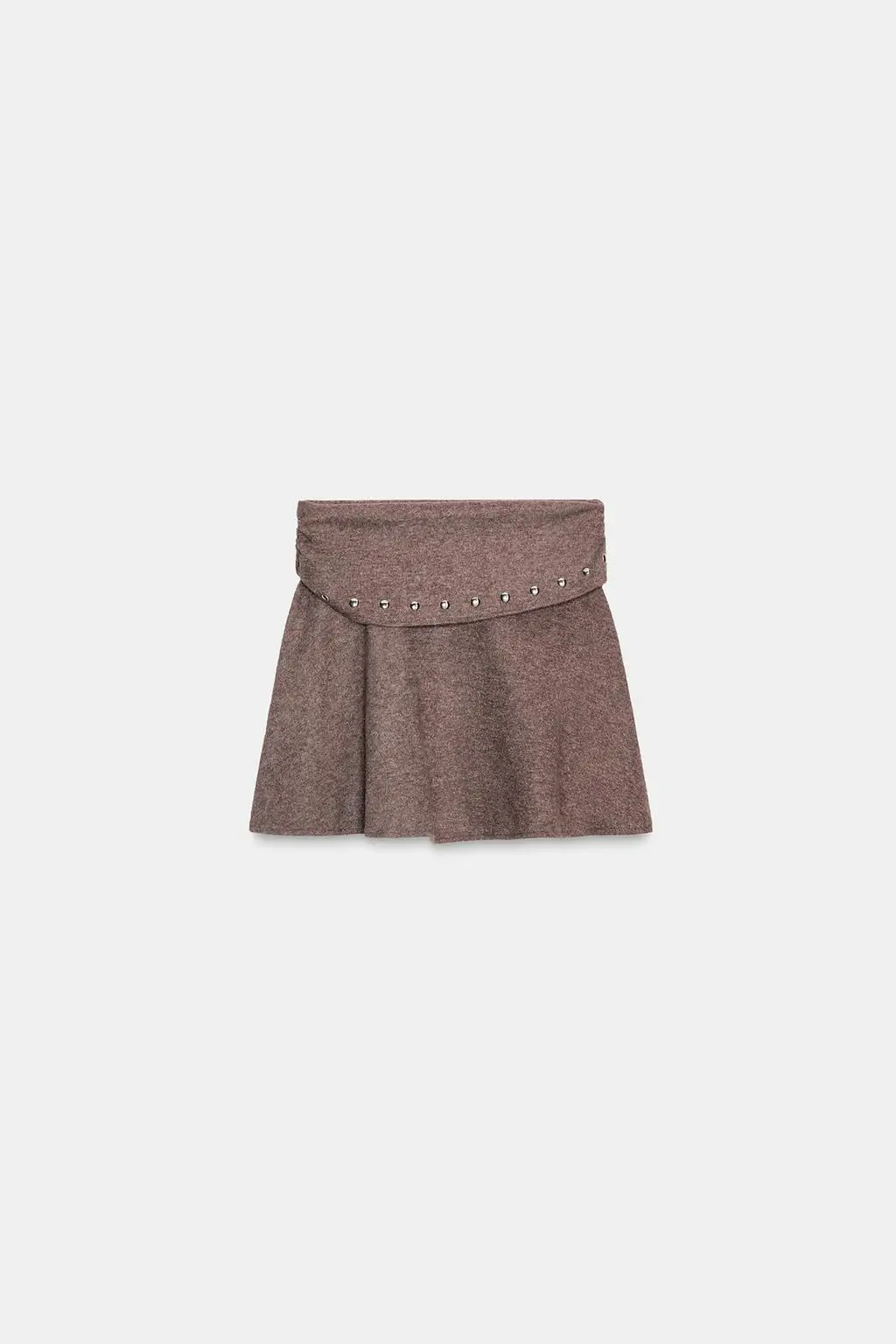 Knitted Skirts Sets Women 2 Pieces Long Sleeve Rivet Decoration O-neck Sweater Top Pleated Skirt Suits Fashion Street Outfit