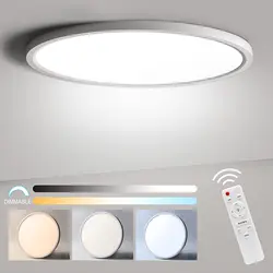 Grote led-plafondlamp met slimme APP-afstandsbediening Ultradun lichtpunt Plafondverlichting voor slaapkamer, woonkamer