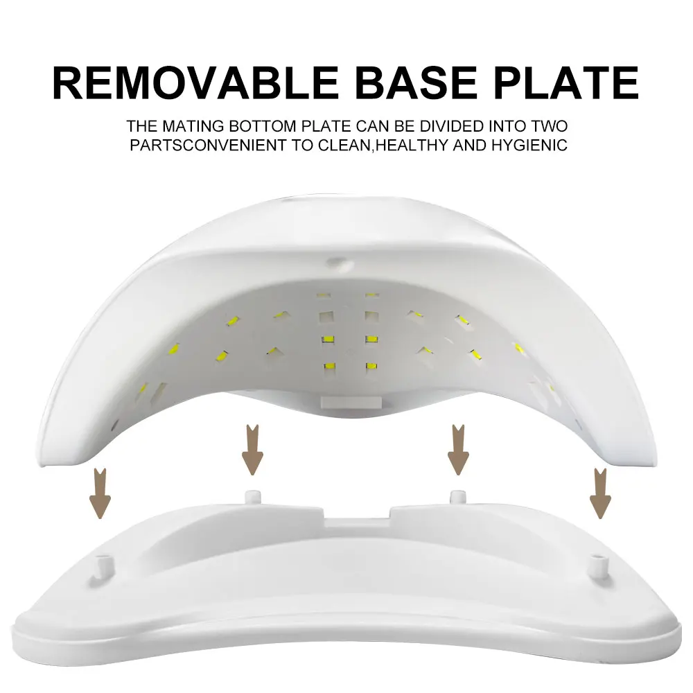 UV/LED Nail Polish Lamp Have 3 Timer Modes LCD Display with 24 LEDS Nail Fordrying Dryer for Manicure Salon Acrylic Gel Art Tool