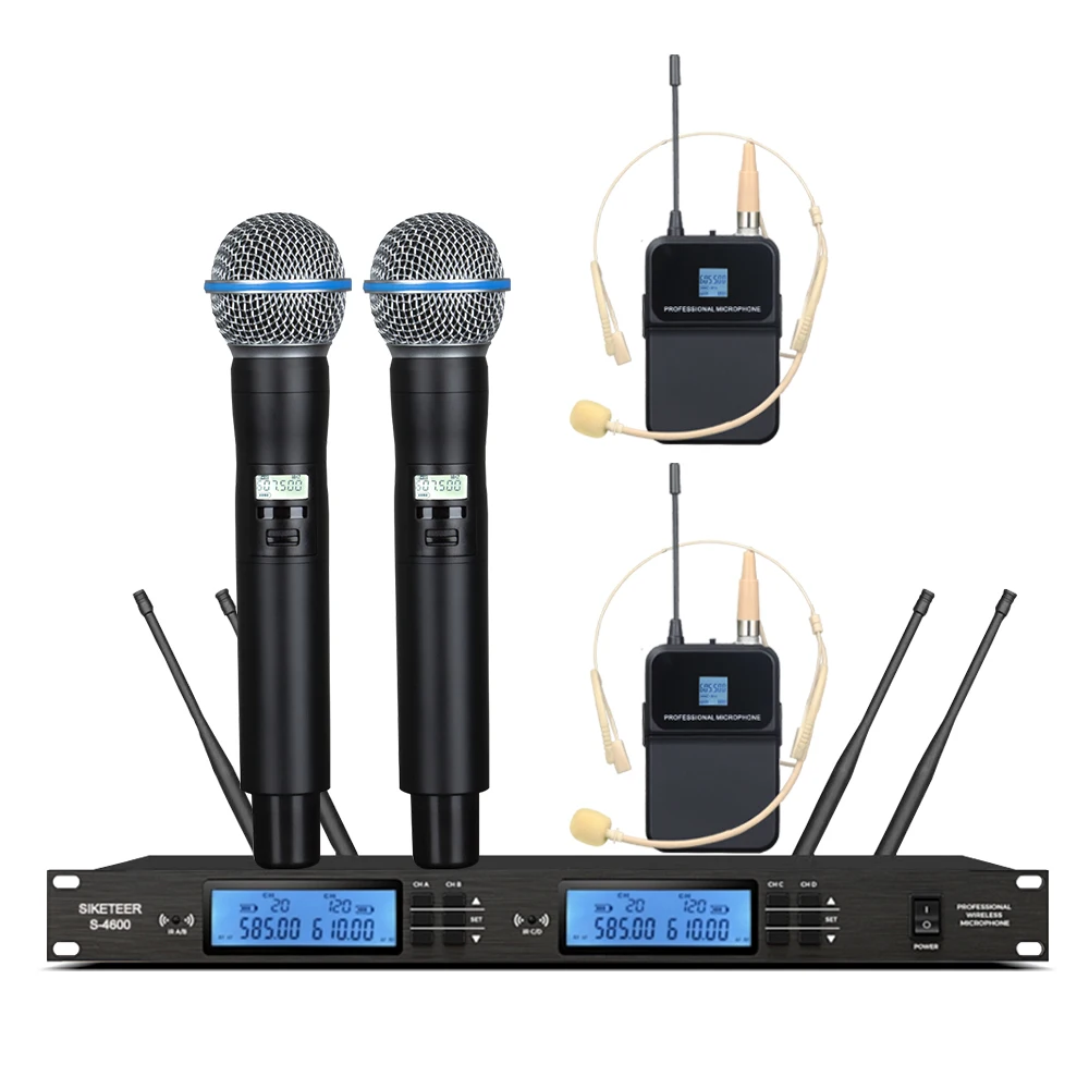 نظام ميكروفون لاسلكي احترافي، ميكروفون محمول، مناسب للمنزل والكاريوكي والكنيسة والعروض المسرحية. #6