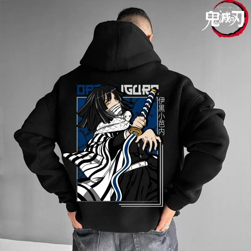 S-4XL الساخن بيع شيطان القاتل شفرة نمط كبير مطبوعة الرجال والنساء Y2k ملابس رياضية الخريف/الشتاء اضافية كبيرة هوديي #3