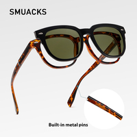 Clip On Sun Glasses Polarized Lens Man Women Brand Vintage Myopia Optical Eyelasses Frame Fashion Folding Sunglasses Lens
