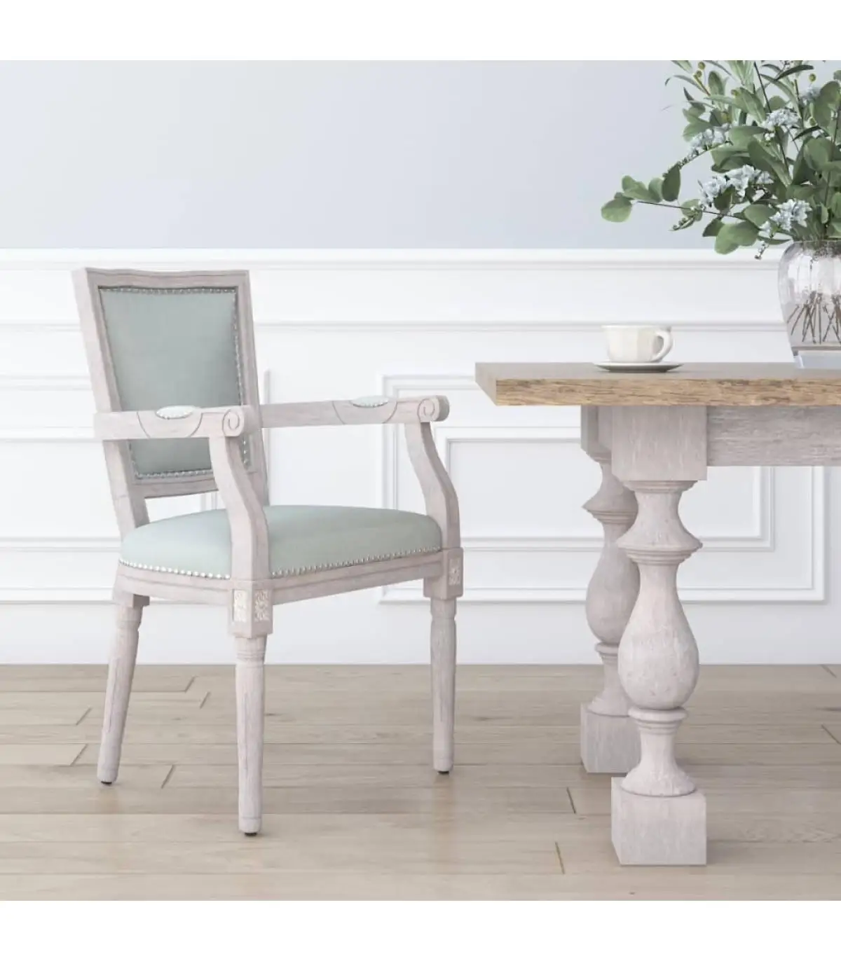 Dining chairs light gray velvet dining chair