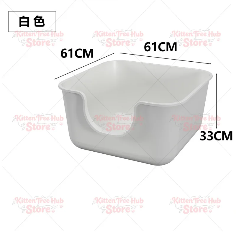 Oversized Cat Litter Box Extra Large Semi-Closed Open Cat Toilet Anti-Splash Young Litter Box for Cat LitterBox Pet Supplies