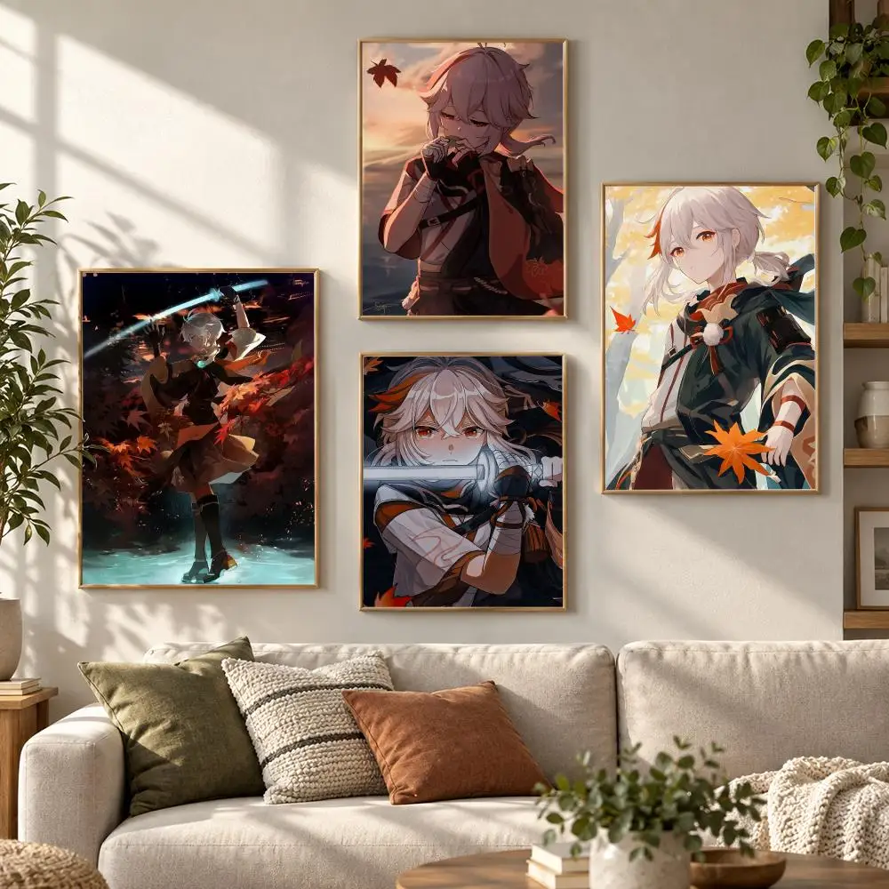 Genshin Impact Game Series Colorful Hero Character Poster Aesthetic Art Print for Bedroom & Living Room Decor, Unframed