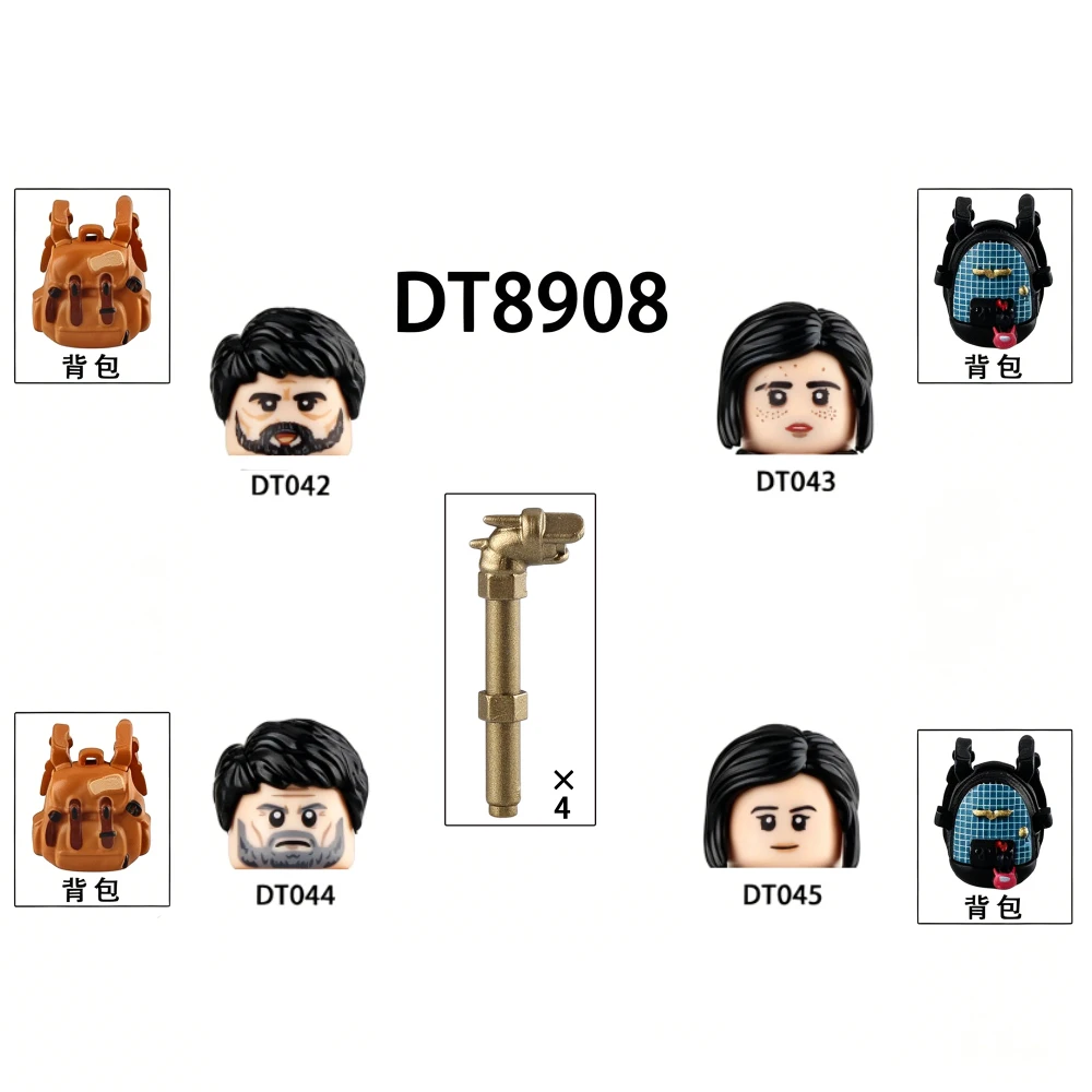 building block mini backpack DT8908 Mini Figurine Backpack Blocks Educational Assembly Toys DIY Building  Bricks Accessories Creative Gift for Kids