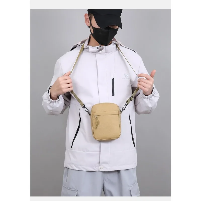 

Мини-квадратная сумка 2025 года, модная мужская нагрудная сумка, повседневная спортивная многофункциональная водоотталкивающая сумка для телефона через плечо, сумка через плечо