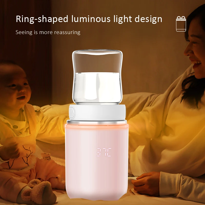 BornBL N1S 8800mAh Portable Baby Bottle Warmer, Fast Heating In 5 Minutes Travel Milk Warmer, Breastmilk Warmer with 3 Adapters