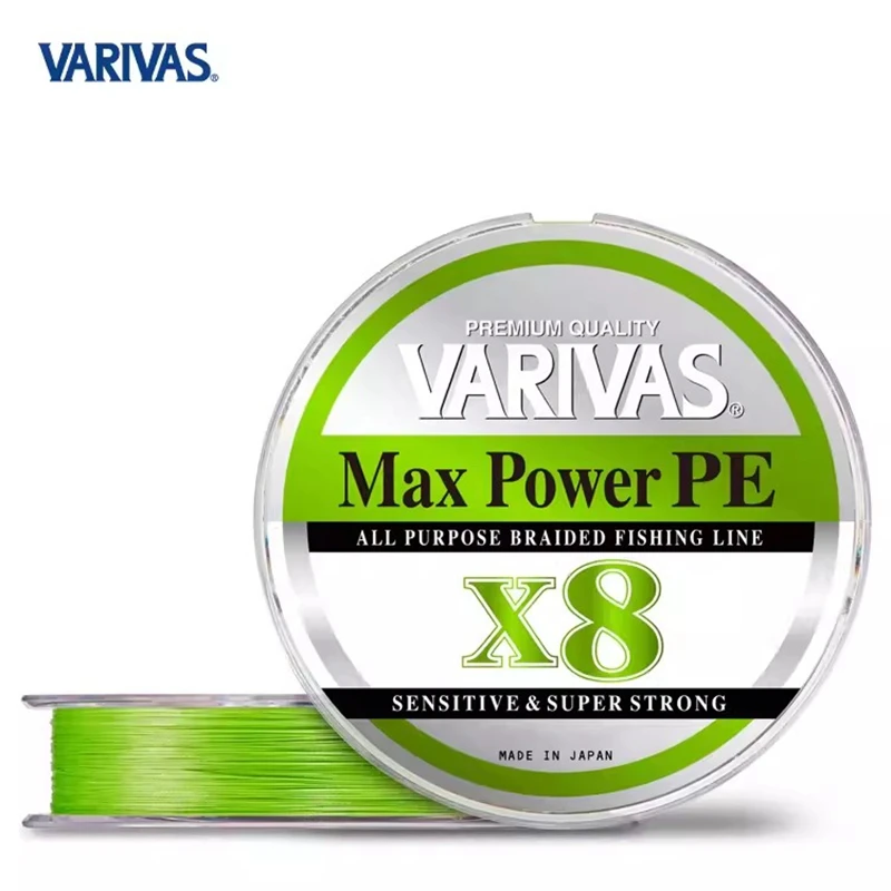 Original VARIVAS X8 PE Line MAX POWER Fishing Line sensitive super strong Fishing line 150m/200m 14.5LB-33LB GREEN Made in japan