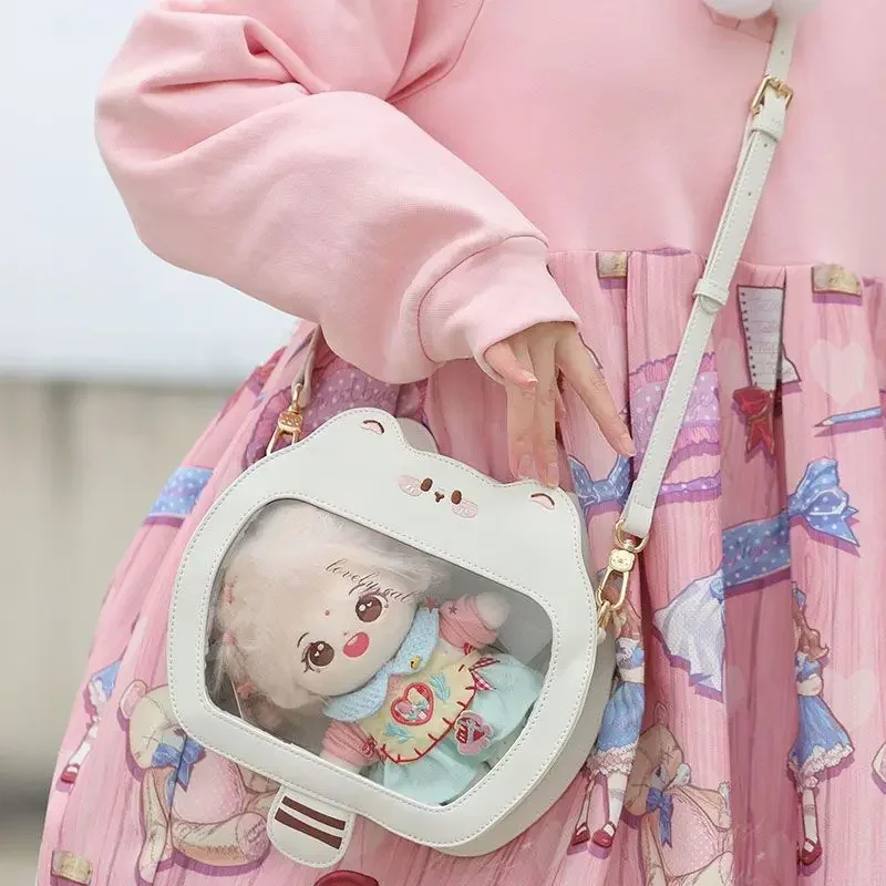 2023 Trend PU Ita Bags Japanese New Bear Cartoon Cute Crossbody Bags Teenage Girls Uniform Lolita Kawaii Shoulder Bags Women