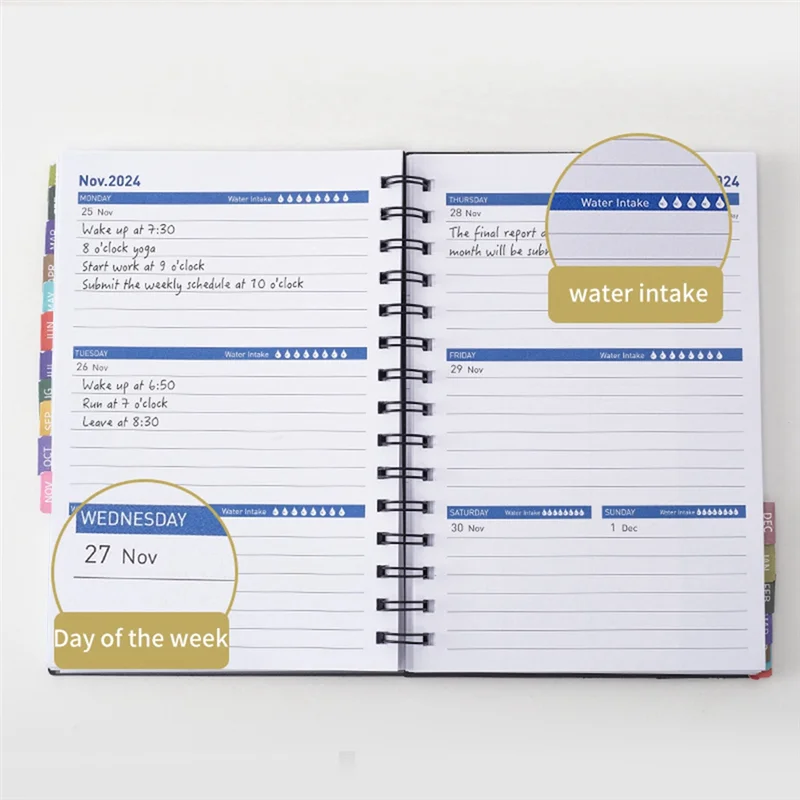 

Weekly Appointment Book Plan Book Schedule Book Plan Book Rollovers Notebook Black Easy To Use