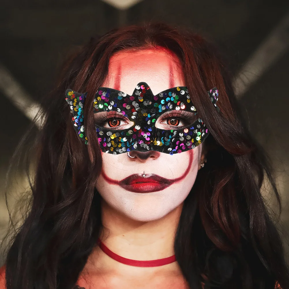 2pcs Sequin Vintage Party Masquerade Carnival Ball Prom Evening Costume Accessory Masquerade Accessory For Women