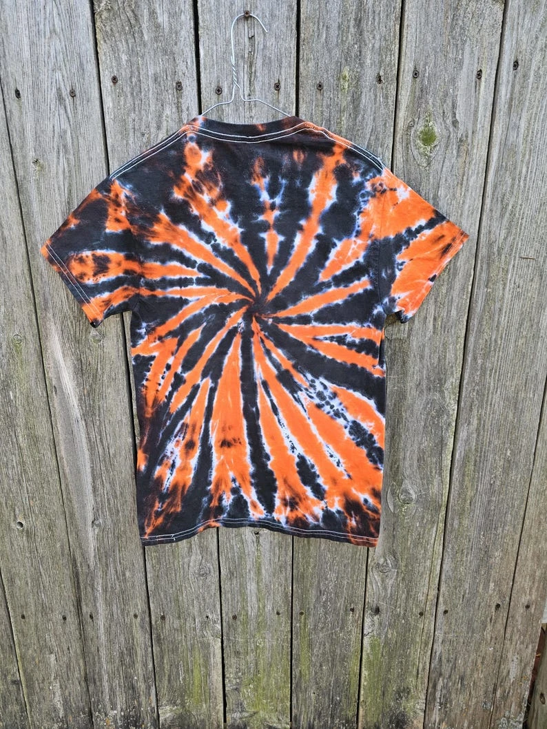 New Halloween Tie Dye Jack O Lantern Pumpkin Face Print T-shirt Men Women Kids Summer Short Sleeve Street Loose Casual Tees Tops