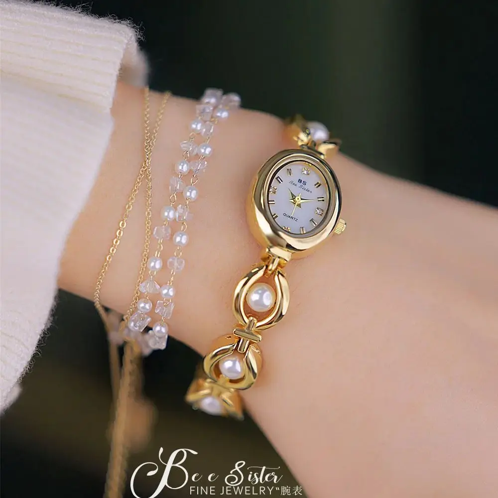 

Роскошные женские наручные часы с ремешком из нержавеющей стали, женские часы, модные золотые часы для женщин, классические кварцевые часы