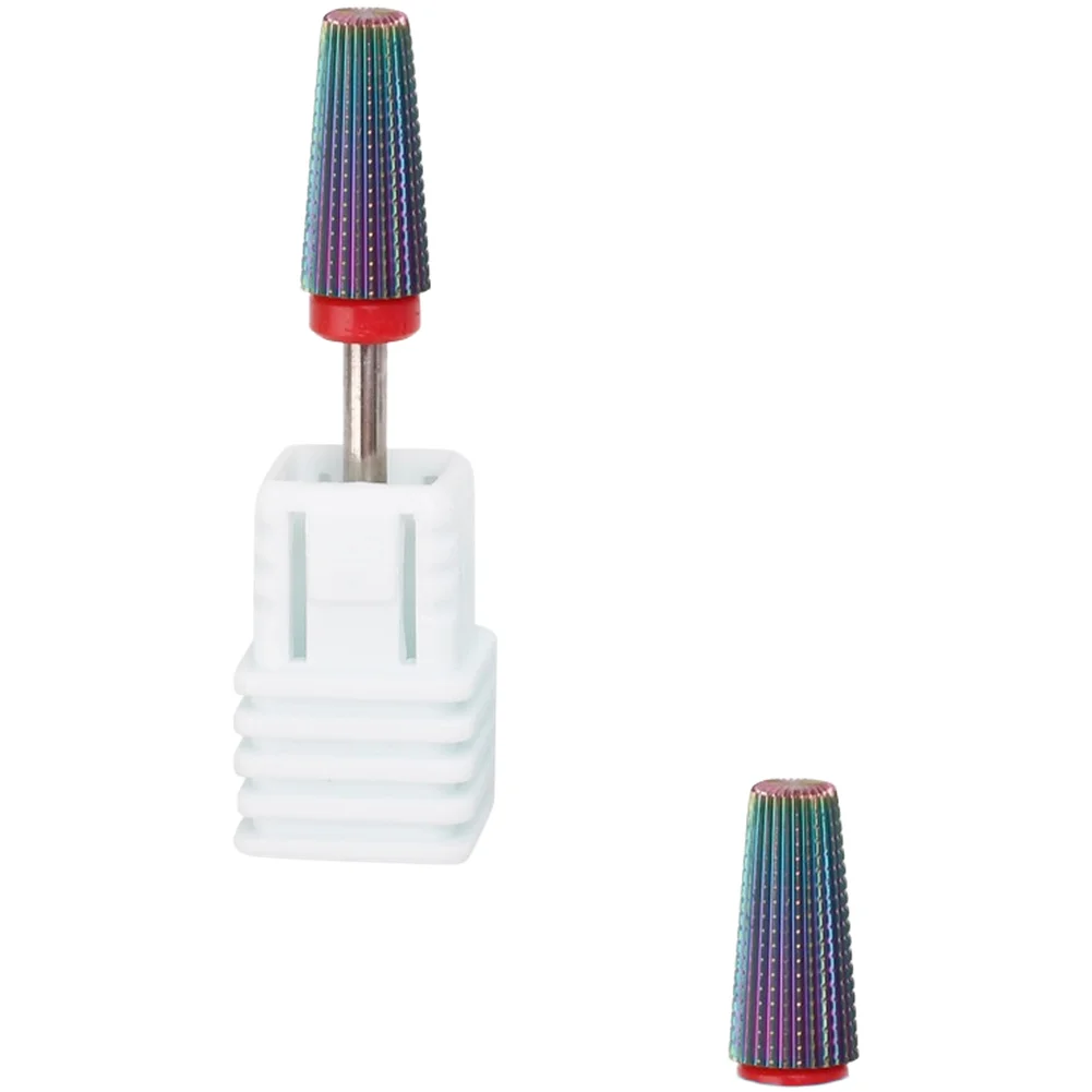 Rainbow Plated Steel Grinding Bit for Nail Shaping Polishing Buffing and Cuticle Work on Salon Grade Equipment