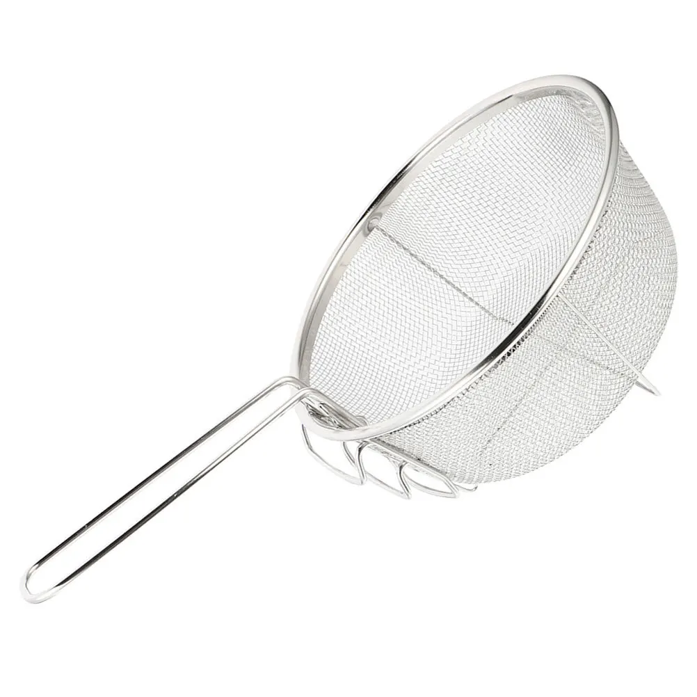 

Deep Fry Basket Stainless Steel Round Fry Basket Folding Handle for Frying Snacks Hot Pot Cooking Easy Use Deep Fryer Baskets