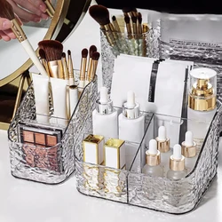Clear Acrylic Makeup Brush Holder Desk Cosmetic Organizer Lipstick Storage Box Nail Polish Display Stand Rack Jewelry Case