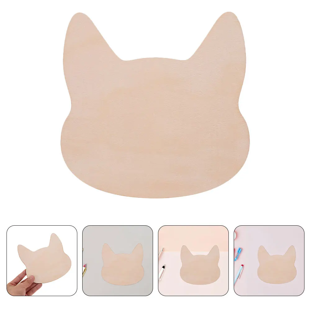 

12Pcs Blank Wooden Cat Head Cutouts for DIY Crafts Unpainted Wood Pieces Home Decor and Art Projects Wood Cutouts for Crafts