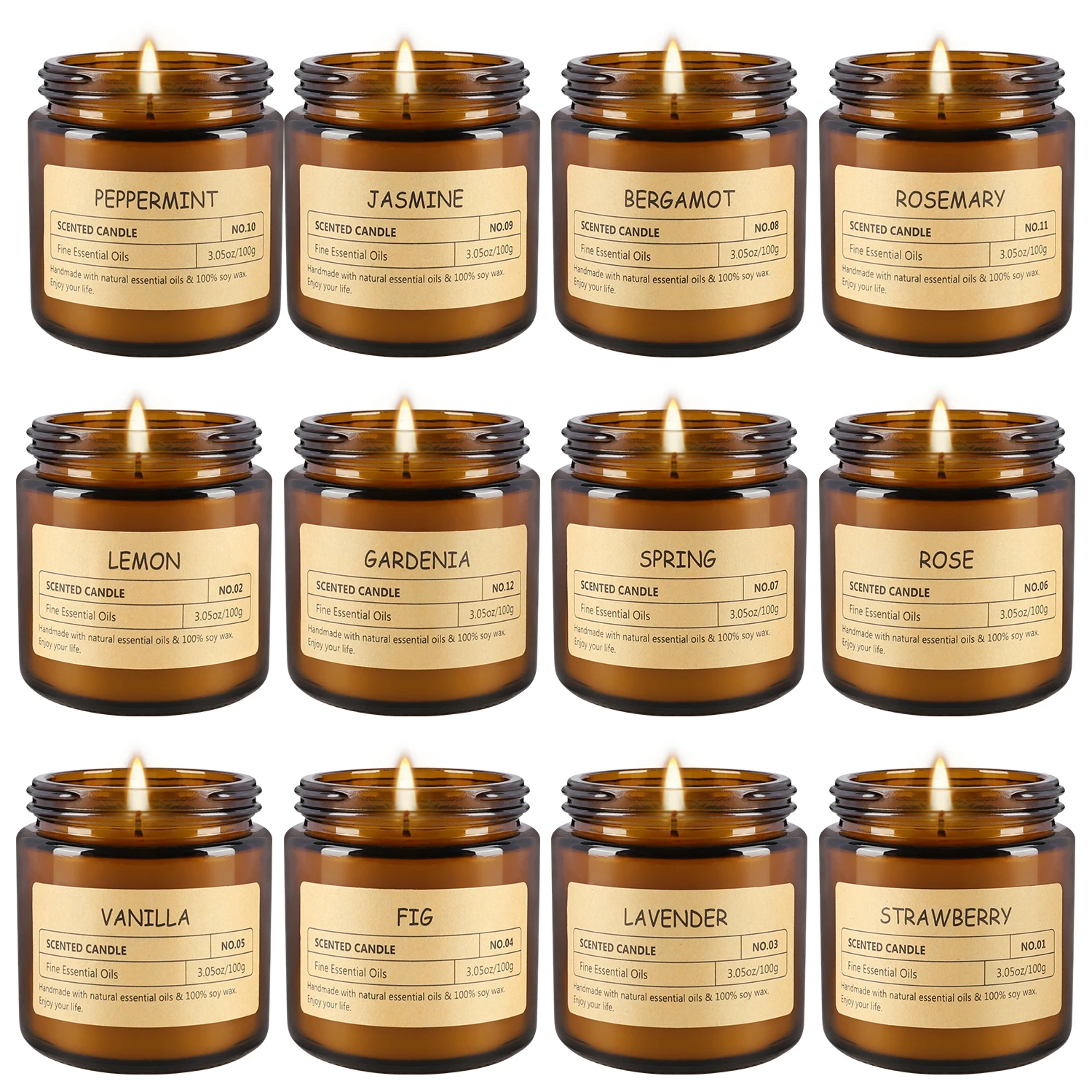 12 Sachet Scented Candles with 12 Different Fragrances, Suitable for family Gatherings, Holiday Celebrations, Parties, and Gift view 5