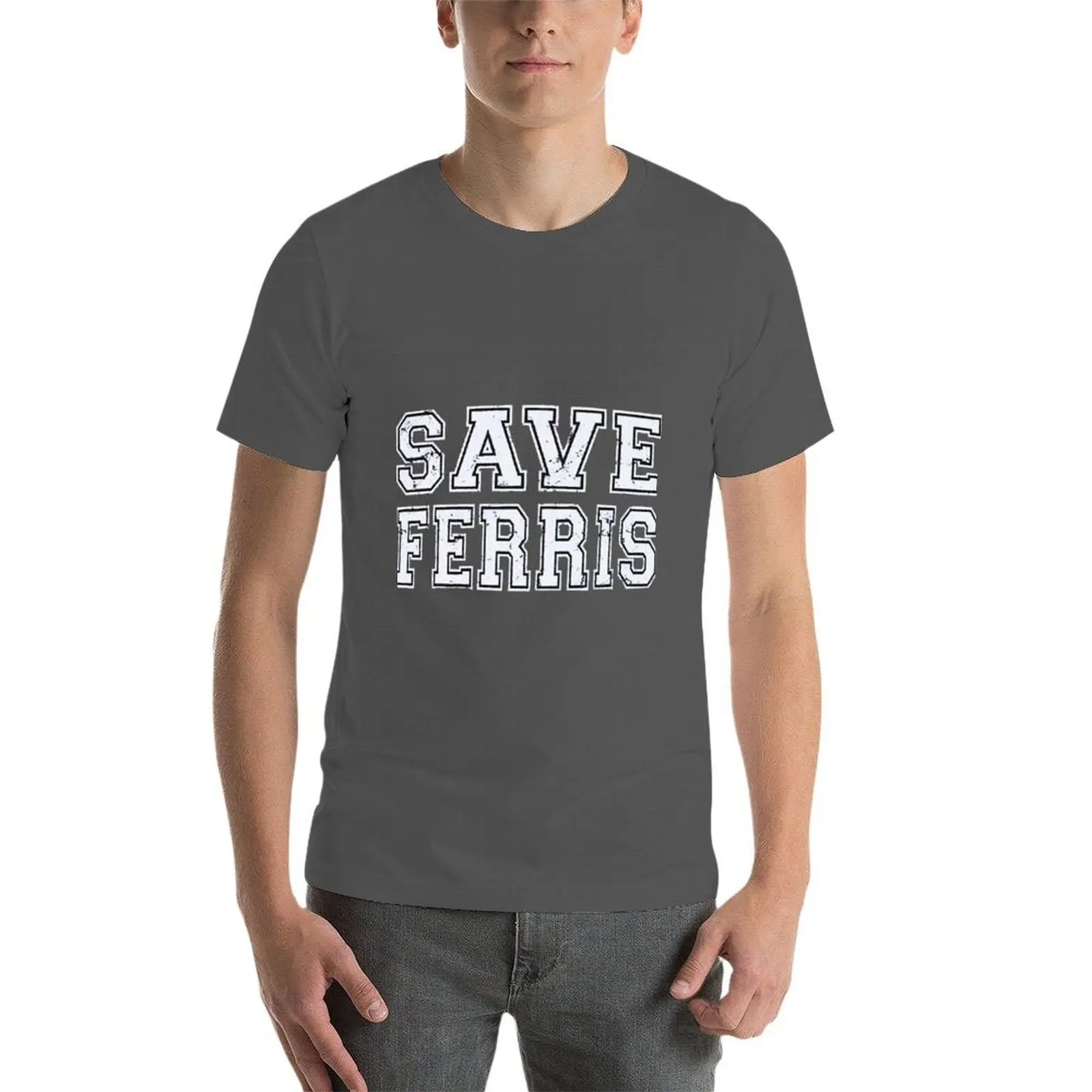 تي شيرت Save Ferris تي شيرت رجالي مصمم تي شيرت قطن 100% تي شيرت #4