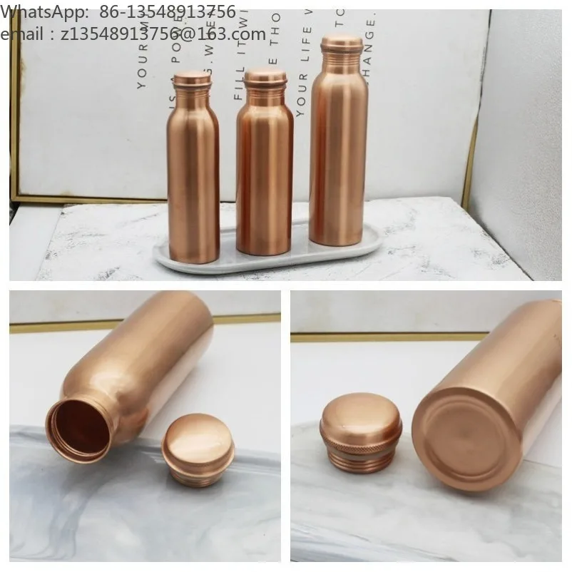 Handmade pure copper copper water bottle outdoor sports yoga pot random cold water cup