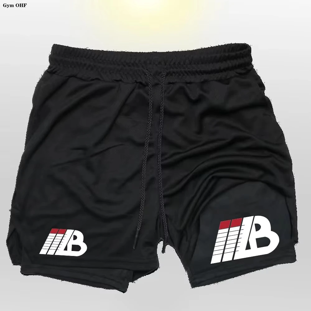 

Мужские компрессионные шорты для бега NB 2 в 1, карман для телефона и петля для полотенец | Быстросохнущие дышащие шорты для тренировок в тренажерном зале RL0441