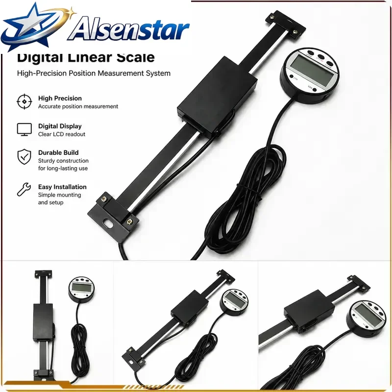 0.01 Mm 150mm/200mm/300mm/500mm/600mm DRO Magnetic Remote Digital Readout Digital Linear Scale External Display