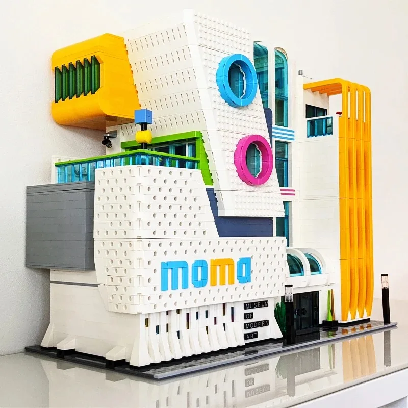 MOC-Blocos de Construção Modulares de Arte Moderna para Crianças, Modelo Street View, Blocos de Construção Montados, Criativo Urbano, Toy G