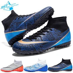 Zapatos de fútbol TF/FG para hombres, botas de fútbol antideslizantes de alta calidad para exteriores, zapatillas de entrenamiento de fútbol para interiores para niños y estudiantes, nuevo listado, azul