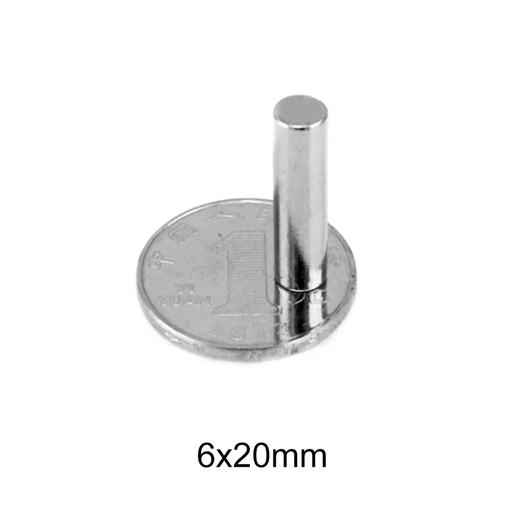 Magneti potenti 6x20mm 6mmx20mm Piccolo magnete rotondo 6x20 per frigoriferi domestici, uffici fai da te 6*20