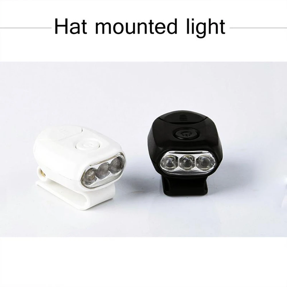 3led Portable Hat Clip Light 45lm 90 Degrees Rotatable Modern Simple Torch For Camping Hiking Night Fishing