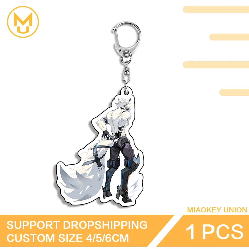 Zenless Zone Zero Von Lycaon Cool Exquisite Eye Catching Double Sided Acrylic Keyring Innovative Backpack Decor Collection