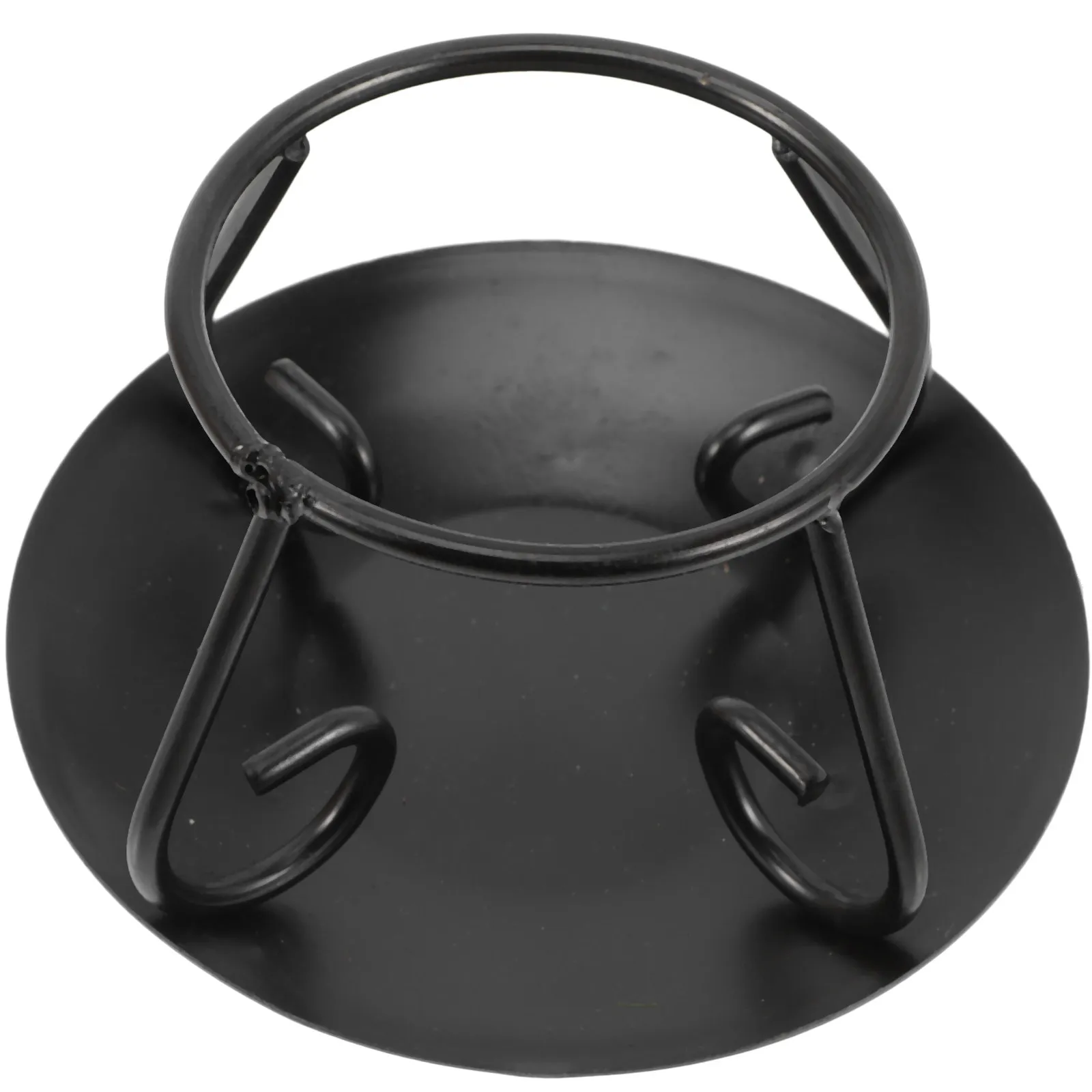 Sturdy Cast Iron Cauldron Holder Retro Desktop Pot Stand High Temp Resistant Easy Clean Non Deformable Kitchen Camping Accessory