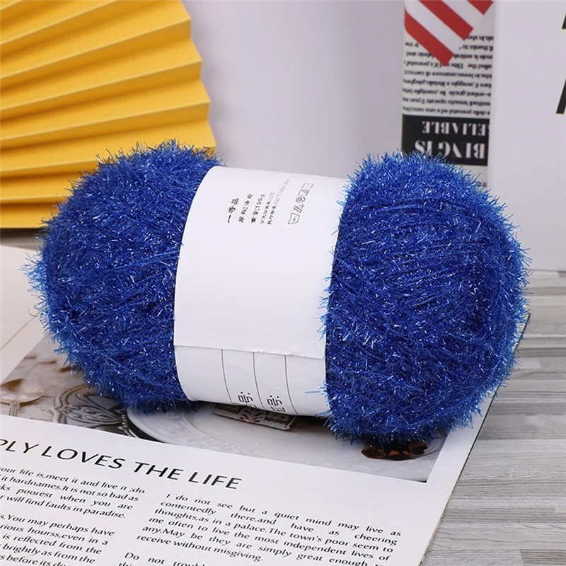 A59E-غزل زجاجي DIY دمية منسوجة يدويًا غزل ذهبي مضفر غزل مشرق