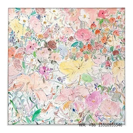 Fresh Healing Flowers Still Life Oil Canvas Modern Farmhouse Customizable Inkjet Printed Framed Wall Mural Living Room Entrance